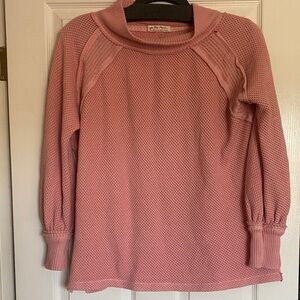 We the free pink thermal knit tunic sz small